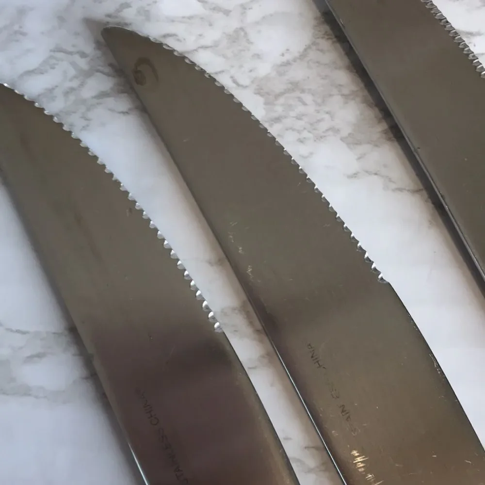 Bass pro set of 5 deer stainless butter dinner knifes